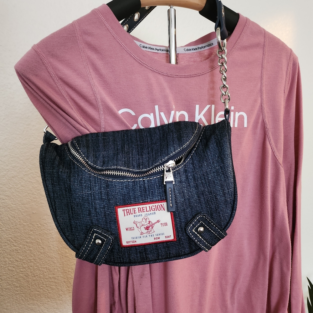 True Religion Dark Denim Crossbody Bag
